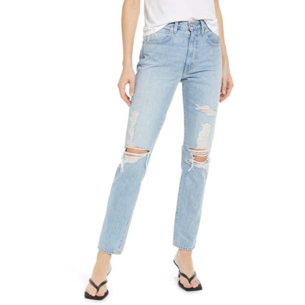 NWT SLVRLAKE Roxy Slim Straight Leg Jeans 26